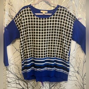 Michael Kors Blue and Black Sweater